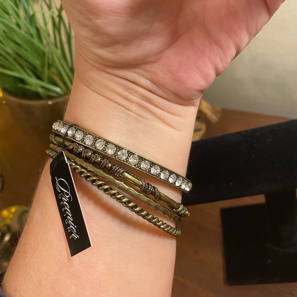 Gorgeous Premier Designs Brass Bangle Bracelets - Picture 2 of 2